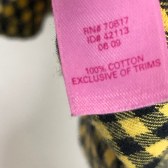 VICTORIA’S Secret pink gingham ruffled hem button-down mini dress - Picture 7 of 9